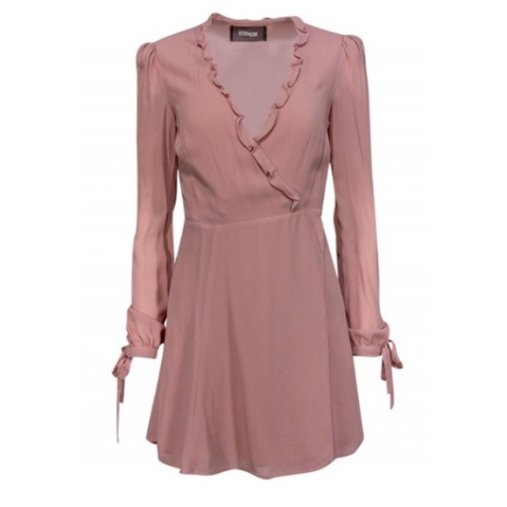 Reformation Wrap Dress pink